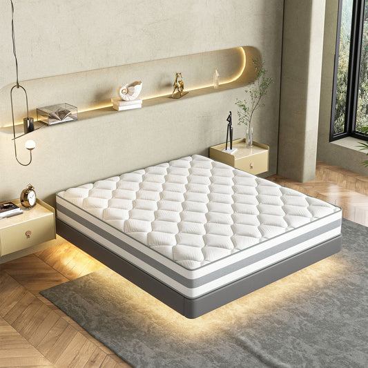 HOMAVO matras 180x200 - 25 cm - Pocketveringmatras - Koudschuim - Anti-Allergisch - 10 lagen hoogwaardige materialen